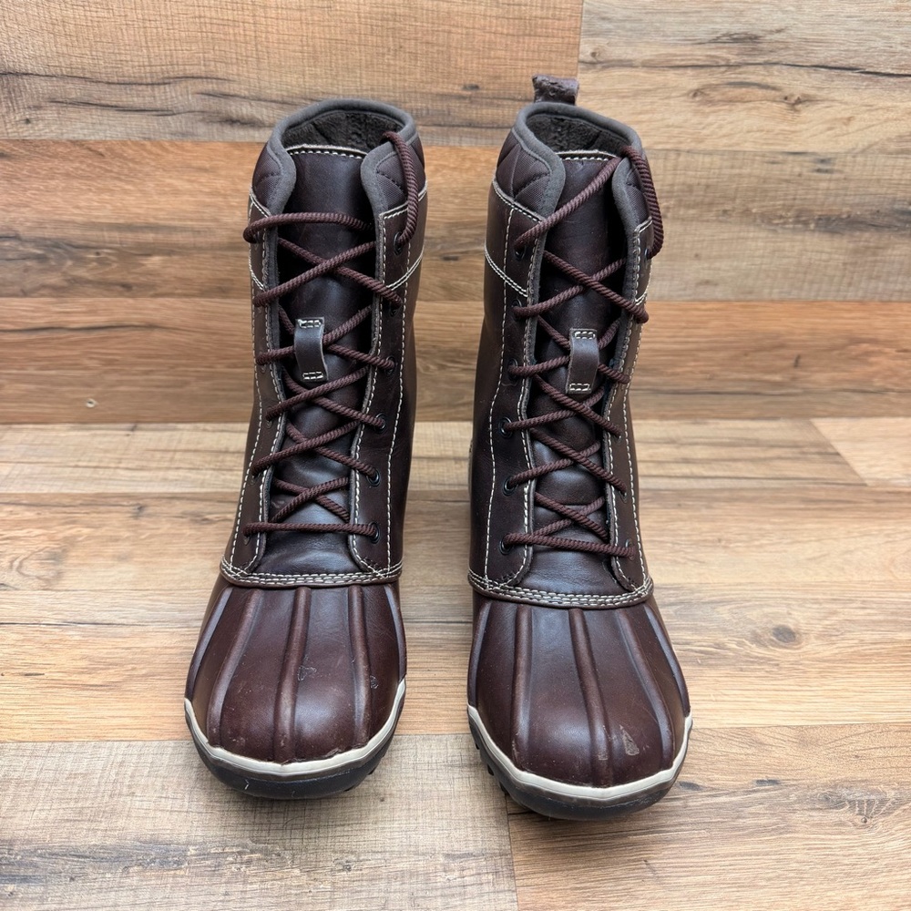 L.L. Bean Men's Brown Lace-Up Rain & Snow Boots - Picture 3 of 9